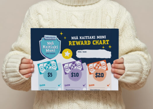 Ngā Kaitiaki Moni Holiday Reward chart